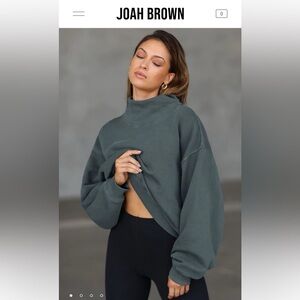 JOAH BROWN Turtleneck sweater - Evergreen French terry size M/L